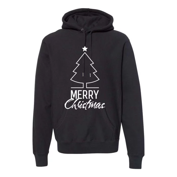 Merry Christmas Xmas Tree Premium Hoodie