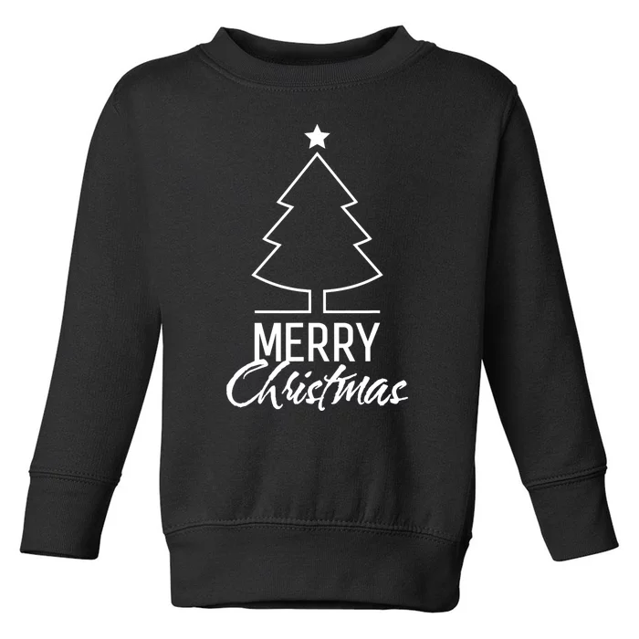 Merry Christmas Xmas Tree Toddler Sweatshirt