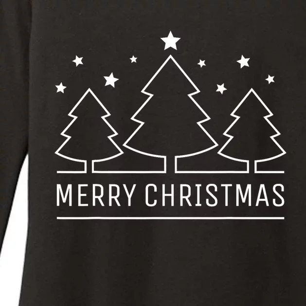 Merry Christmas Xmas Trees Womens CVC Long Sleeve Shirt