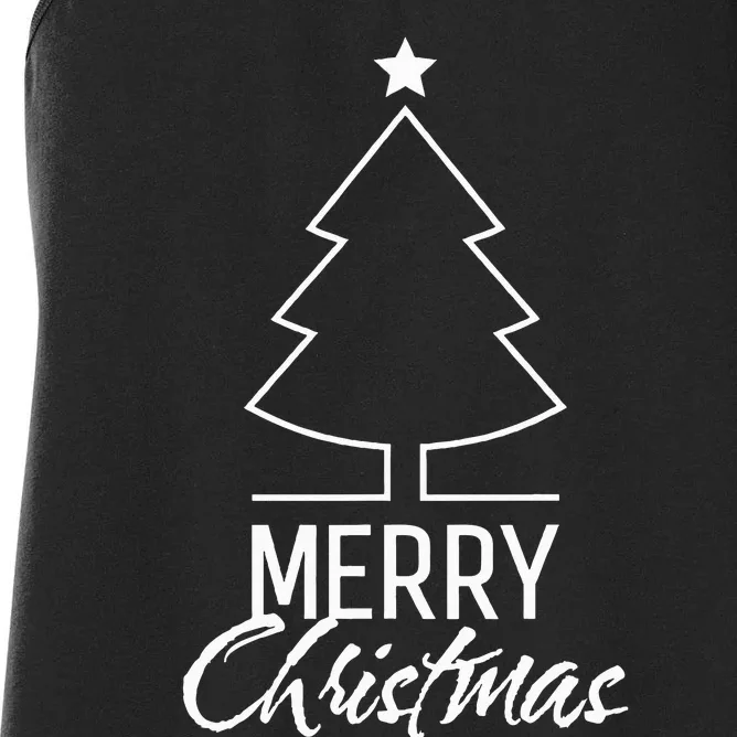 Merry Christmas Xmas Tree Women's Racerback Tank