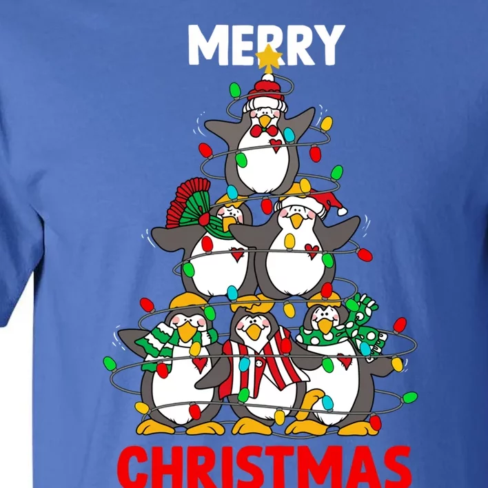 Merry Christmas Xmas Tree Penguins Happy Holiday Xmas Pajama Gift Tall T-Shirt