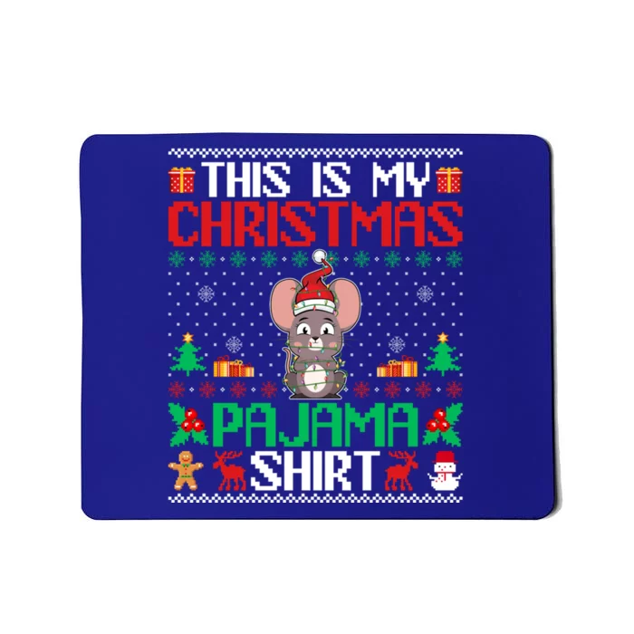 Mouse Christmas Xmas Pajama Gift Santa Hat Mouse Meaningful Gift Mousepad