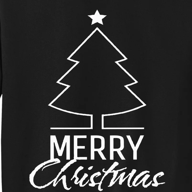 Merry Christmas Xmas Tree Tall Sweatshirt