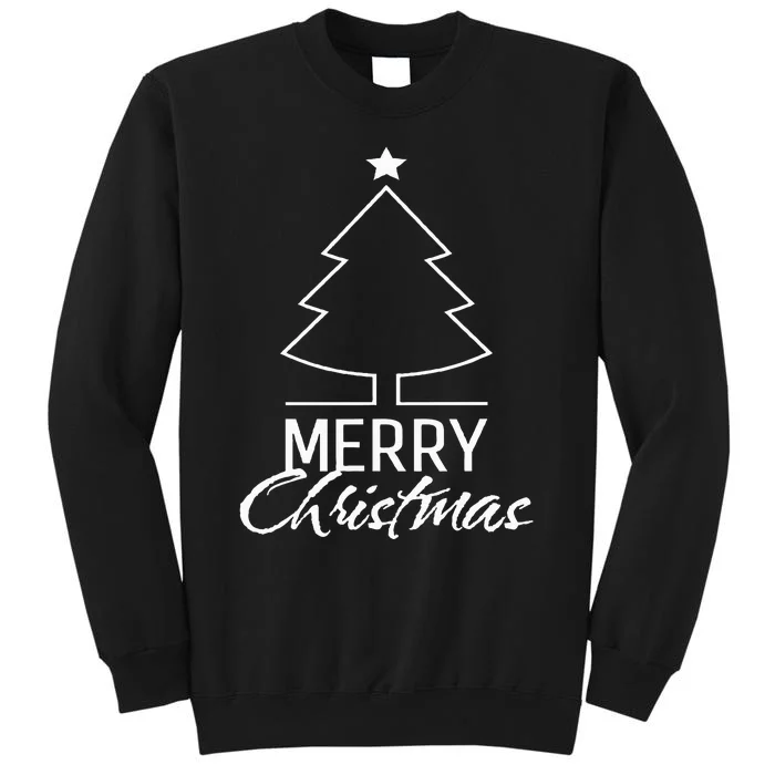 Merry Christmas Xmas Tree Tall Sweatshirt