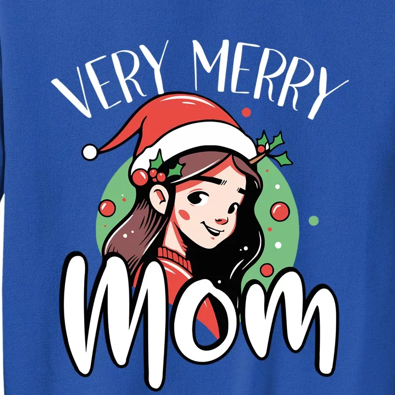 Mom Christmas Xmas Day Santa Mama Happy Holidays Mommy Cool Gift Sweatshirt