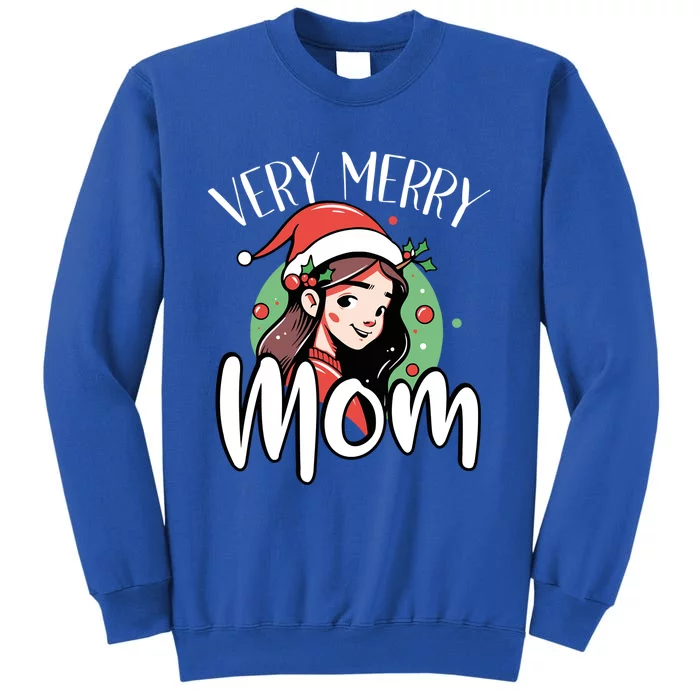 Mom Christmas Xmas Day Santa Mama Happy Holidays Mommy Cool Gift Sweatshirt