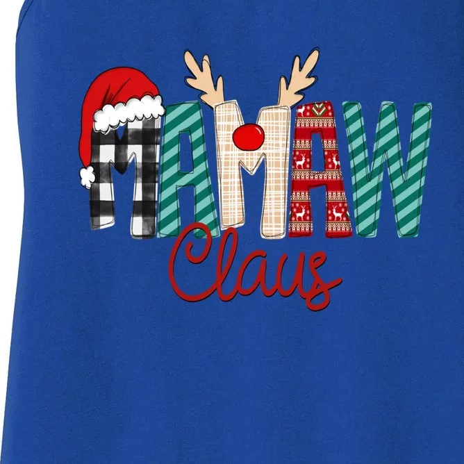 Mamaw Claus Xmas Happy Family New Santa Claus Christmas Gift Women's Racerback Tank