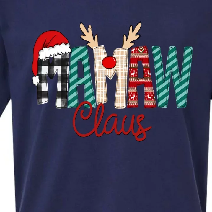 Mamaw Claus Xmas Happy Family New Santa Claus Christmas Gift Sueded Cloud Jersey T-Shirt