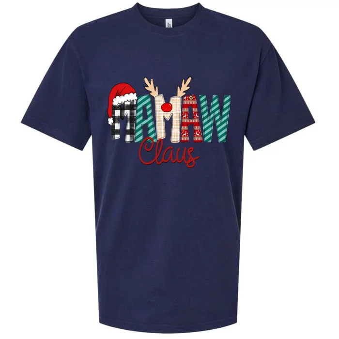 Mamaw Claus Xmas Happy Family New Santa Claus Christmas Gift Sueded Cloud Jersey T-Shirt