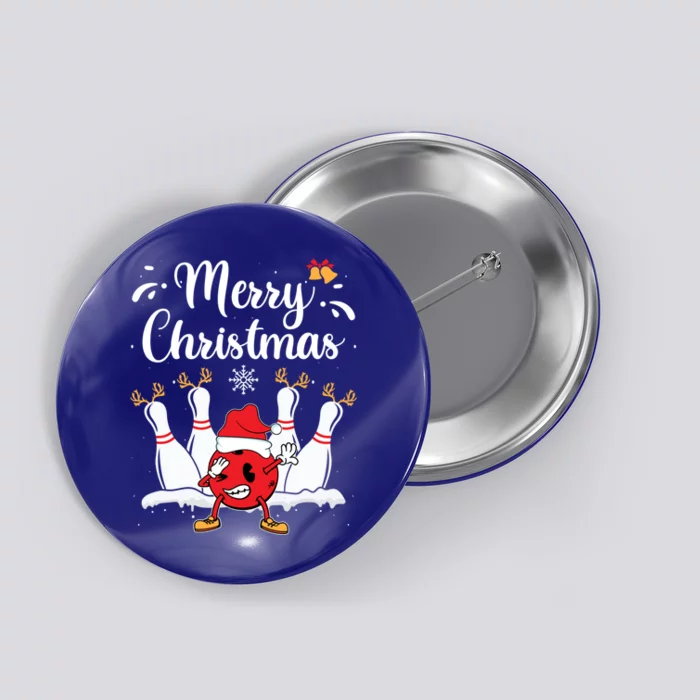 Merry Christmas Xmas Bowling Buddies Winter Bowler Expert Meaningful Gift Button