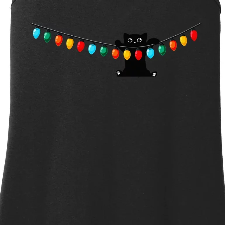 Merry Catmas Xmas  Wo Kid Funny Cat Christmas Ladies Essential Tank