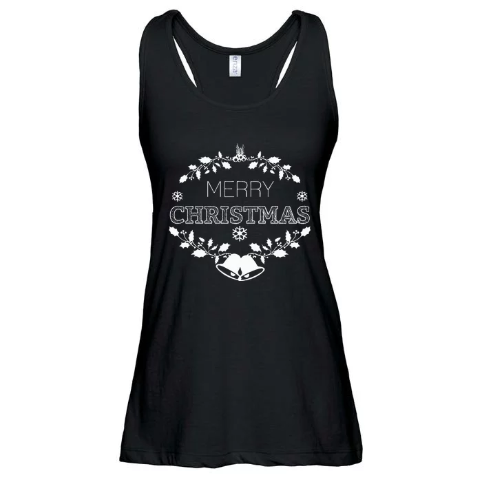 Merry Christmas Xmas Christian Cross Ladies Essential Flowy Tank