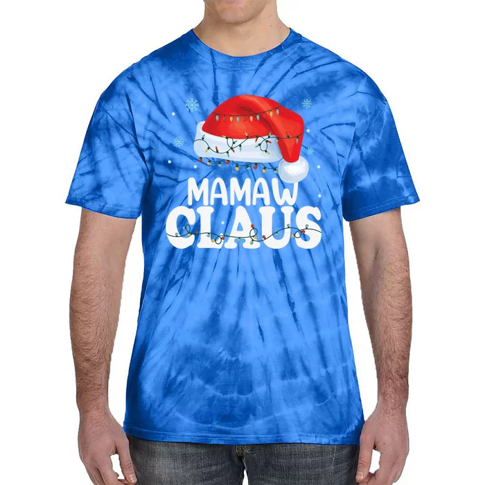 Mamaw Claus Xmas Family Matching Funny Grandma Christmas Cute Gift Tie-Dye T-Shirt