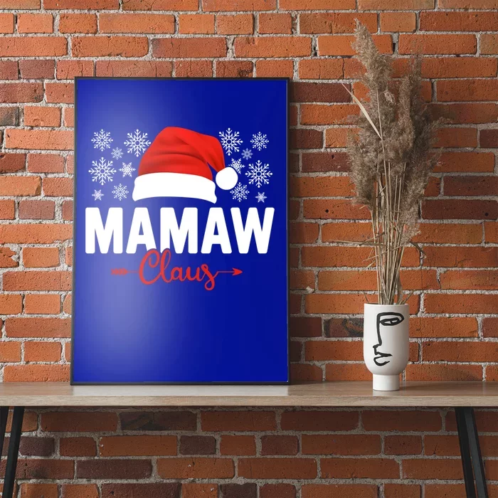 Mamaw Claus Xmas Light Funny Santa Hat Christmas Ugly Gift Poster