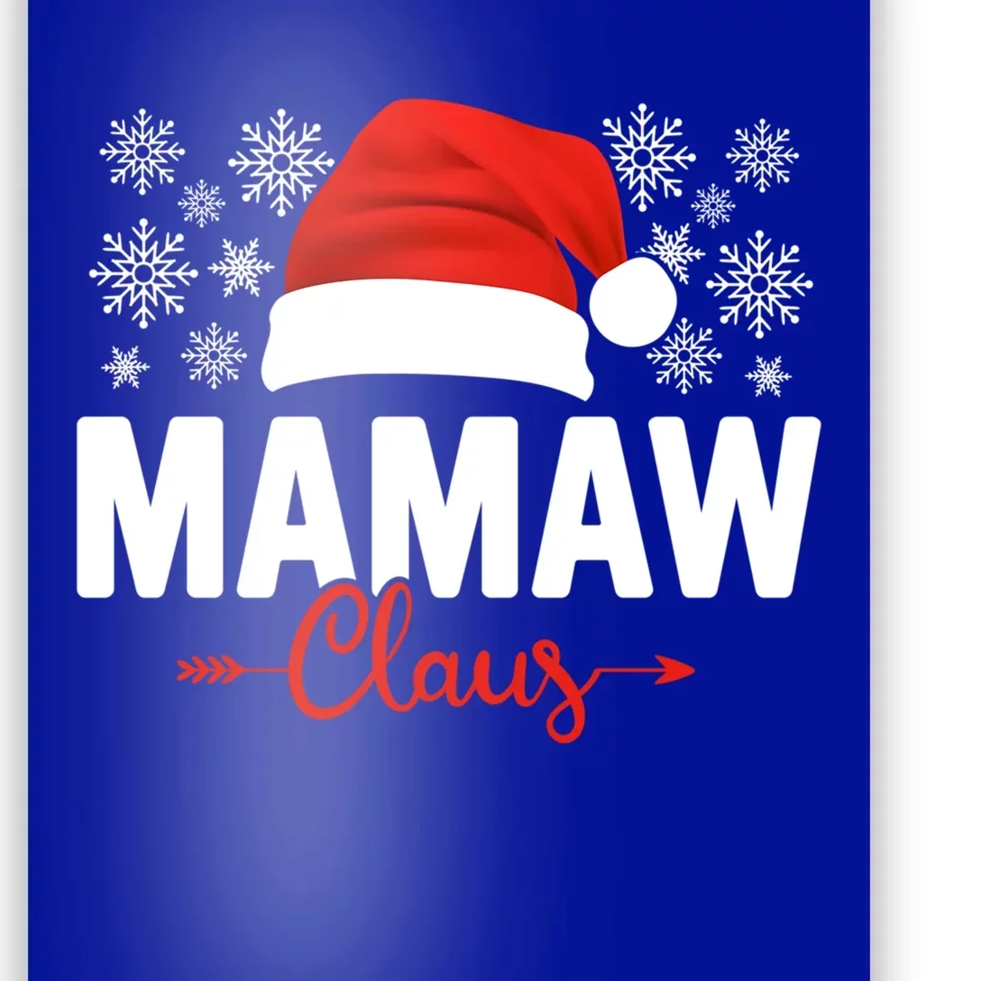 Mamaw Claus Xmas Light Funny Santa Hat Christmas Ugly Gift Poster