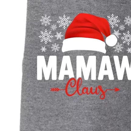 Mamaw Claus Xmas Light Funny Santa Hat Christmas Ugly Gift Doggie 3-End Fleece Hoodie