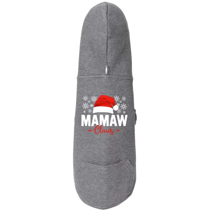 Mamaw Claus Xmas Light Funny Santa Hat Christmas Ugly Gift Doggie 3-End Fleece Hoodie