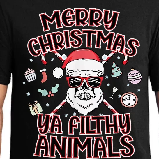 Merry Christmas Ya Filthy Animals Christmas Xmas Party Pajama Set