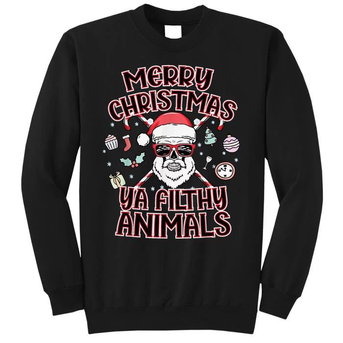 Merry Christmas Ya Filthy Animals Christmas Xmas Party Tall Sweatshirt