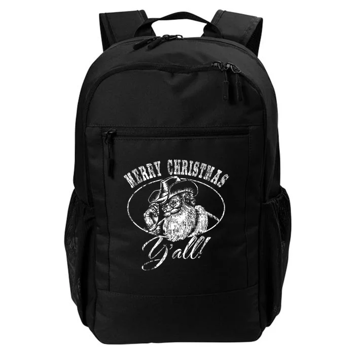 Merry Christmas YAll Funny Country Cowboy Santa Claus Daily Commute Backpack