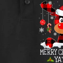 Merry Christmas Ya'll Cute Reindeer Dry Zone Grid Performance Polo