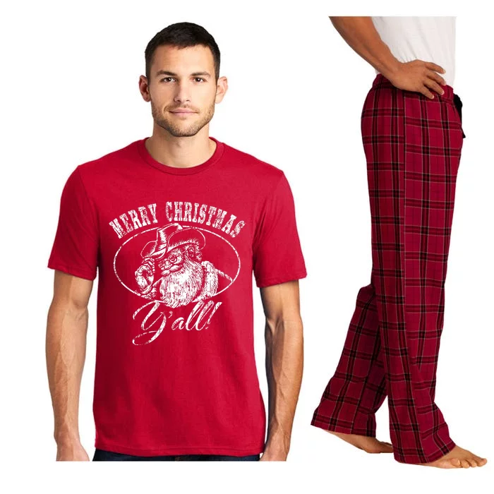 Merry Christmas YAll Funny Country Cowboy Santa Claus Pajama Set