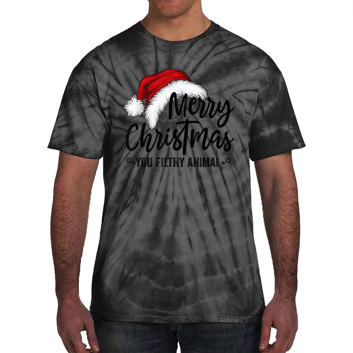 Merry Christmas You Filthy Animals Funny Christmas Xmas Tie-Dye T-Shirt