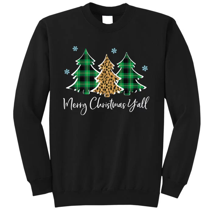 Merry Christmas Yall Funny Christmas Gift Xmas Trees Sweatshirt