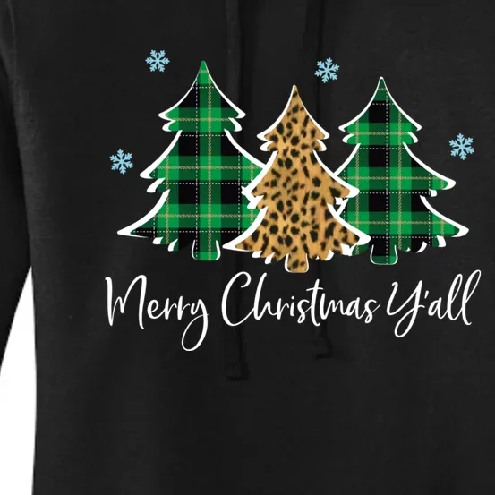 Merry Christmas Yall Funny Christmas Gift Xmas Trees Women's Pullover Hoodie