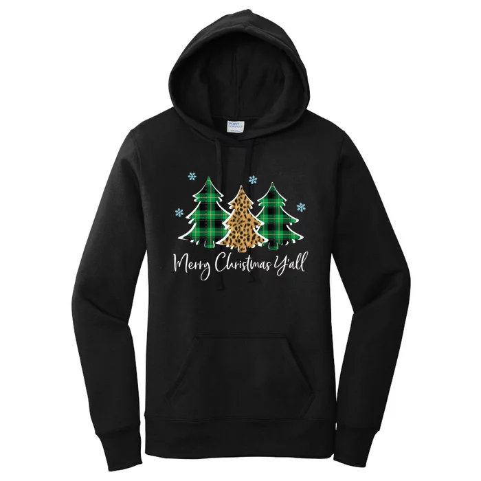 Merry Christmas Yall Funny Christmas Gift Xmas Trees Women's Pullover Hoodie