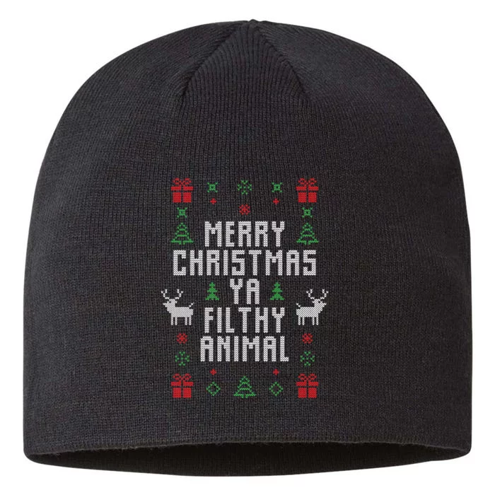 Merry Christmas Ya Filthy Animal 8 1/2in Sustainable Knit Beanie