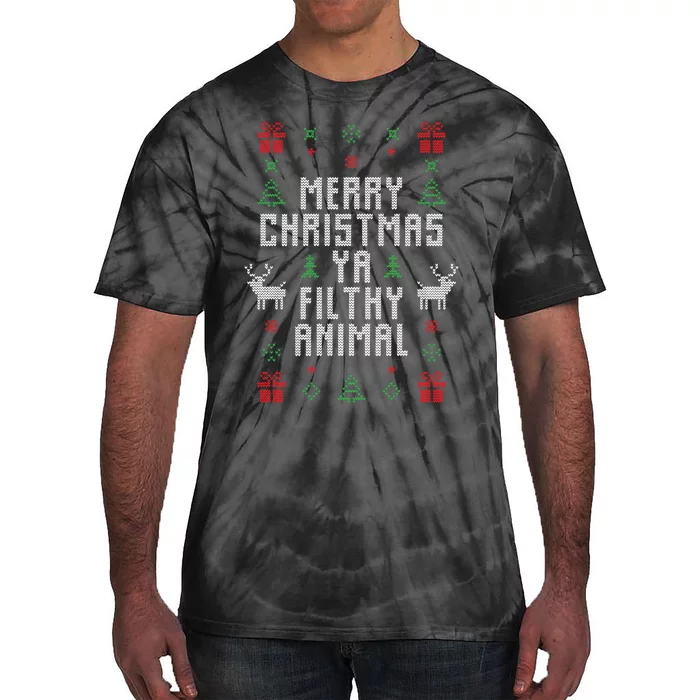 Merry Christmas Ya Filthy Animal Tie-Dye T-Shirt