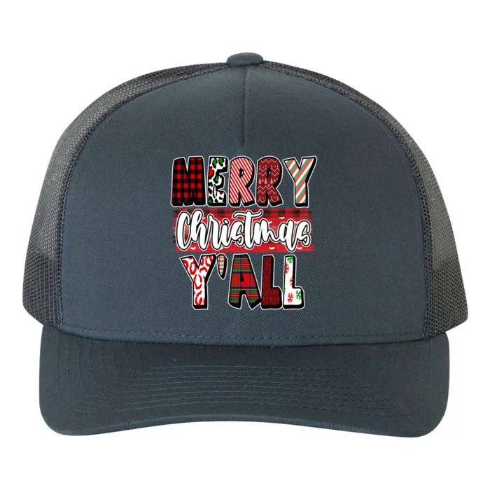 Merry Christmas Yall Holiday Festive Fun Yupoong Adult 5-Panel Trucker Hat