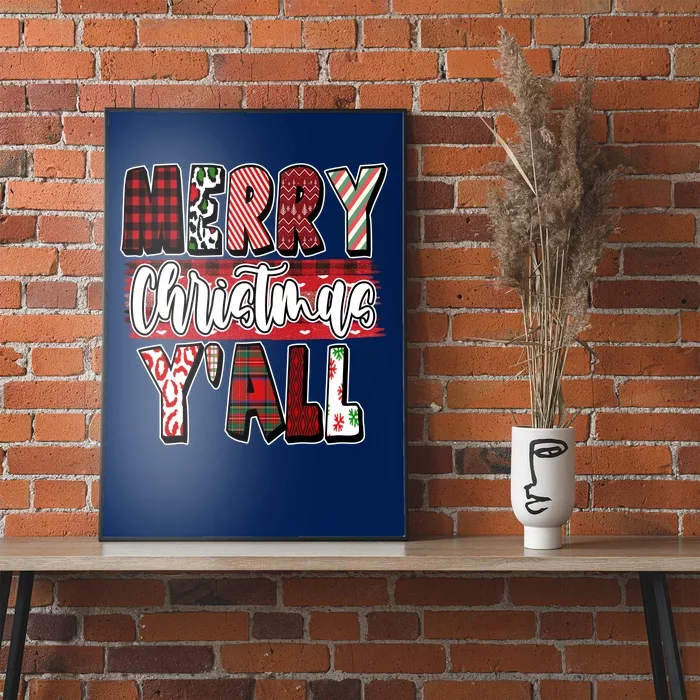 Merry Christmas Yall Holiday Festive Fun Poster