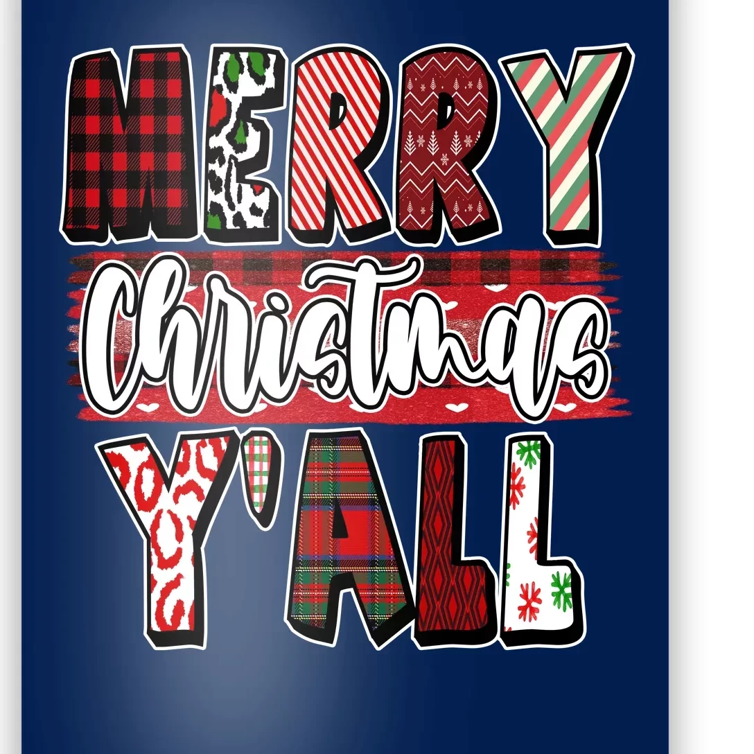 Merry Christmas Yall Holiday Festive Fun Poster