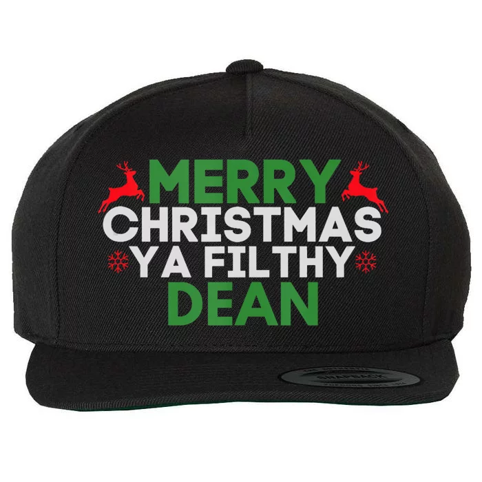 Merry Christmas Ya Filthy Dean Academic Dean Christmas Wool Snapback Cap