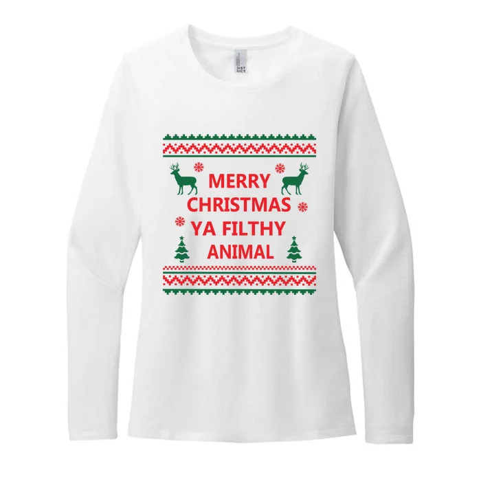 Merry Christmas Ya Filthy Animal Christmas Holiday Womens CVC Long Sleeve Shirt