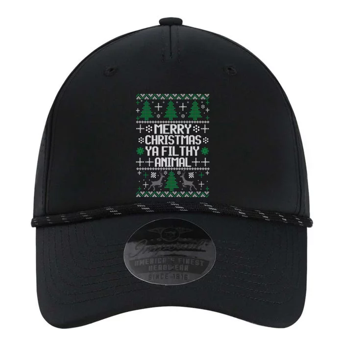 Merry Christmas Ya Filthy Animal Ugly Sweater Funny Xmas Gift Performance The Dyno Cap