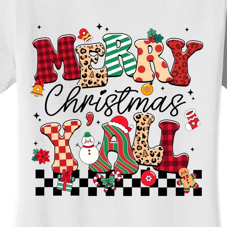 Merry Christmas Y’All Xmas Holiday Matching Family Women's T-Shirt