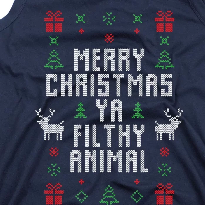 Merry Christmas Ya Filthy Animal Ugly Christmas Sweater Classic Tank Top