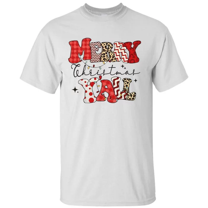 Merry Christmas YAll Holiday Season Matching Group Matching Family Tall T-Shirt