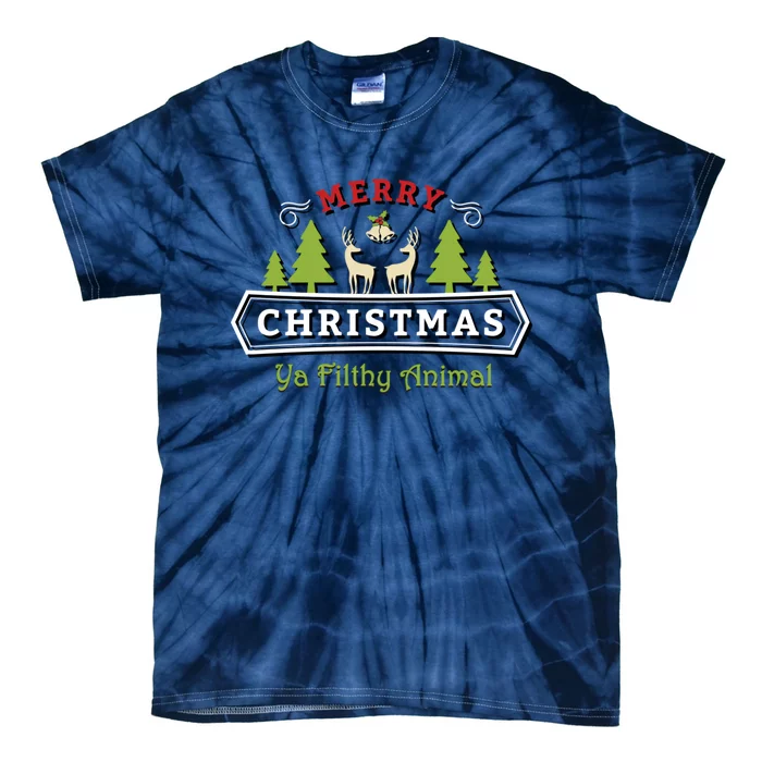 Merry Christmas Ya Filthy Animal Tie-Dye T-Shirt