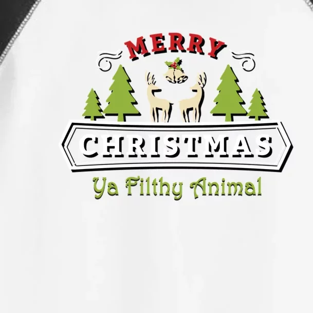 Merry Christmas Ya Filthy Animal Toddler Fine Jersey T-Shirt