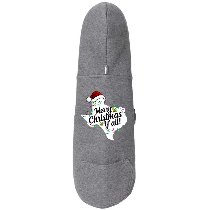 Merry Christmas Y'all Texas State Doggie 3-End Fleece Hoodie