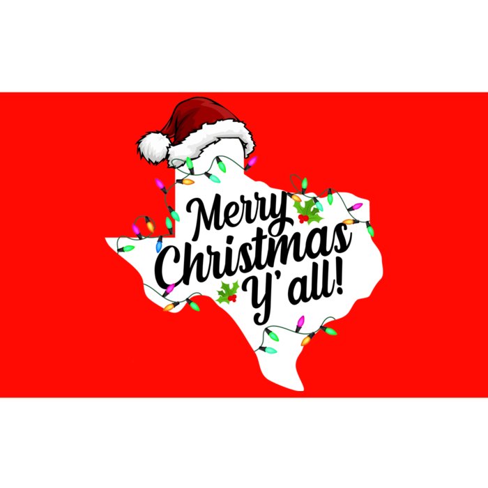 Merry Christmas Y'all Texas State Bumper Sticker