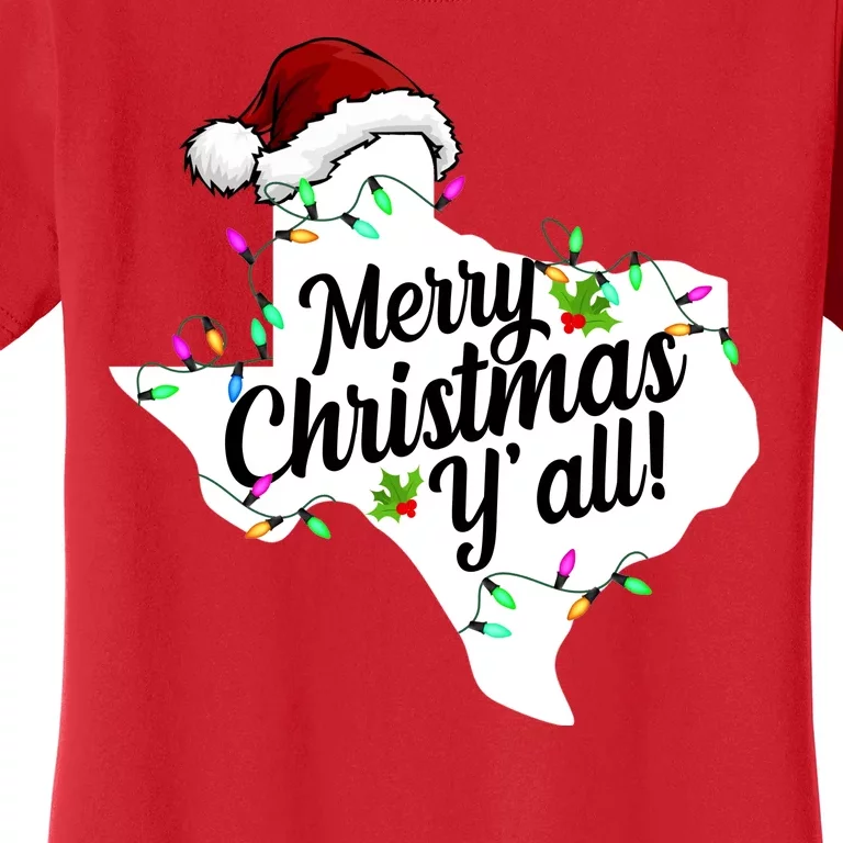 Merry Christmas Y'all Texas State Women's T-Shirt