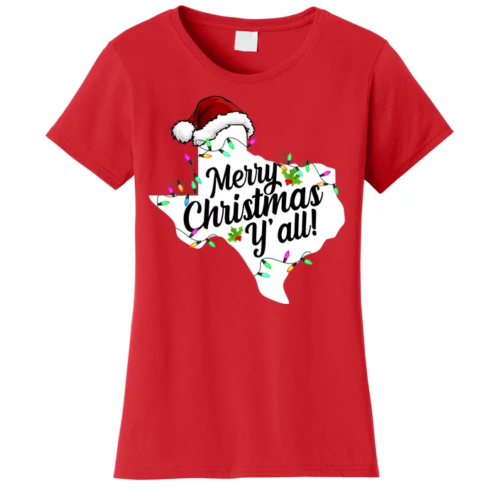 Merry Christmas Y'all Texas State Women's T-Shirt