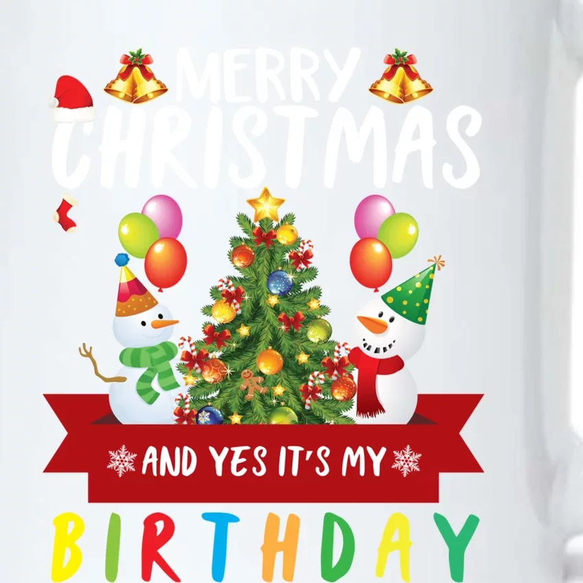 Merry Christmas Yes ItS My Birthday Holiday Christmas Gift Meaningful Gift Black Color Changing Mug