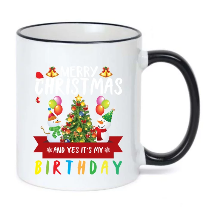 Merry Christmas Yes ItS My Birthday Holiday Christmas Gift Meaningful Gift Black Color Changing Mug