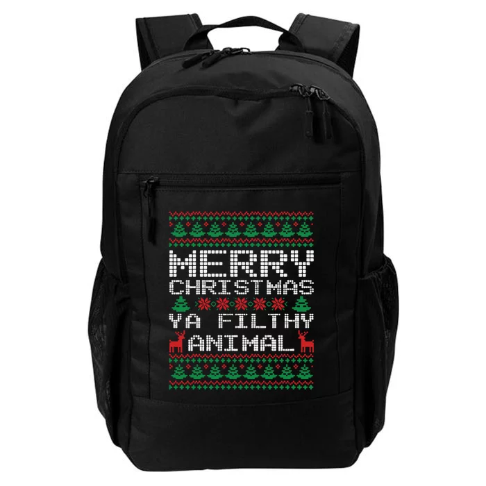 Merry Christmas Ya Filthy Animal Home Alone Xmas Daily Commute Backpack